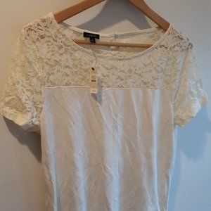 Talbots Ladies Top-Shirt, Size Large, New With Tags, White